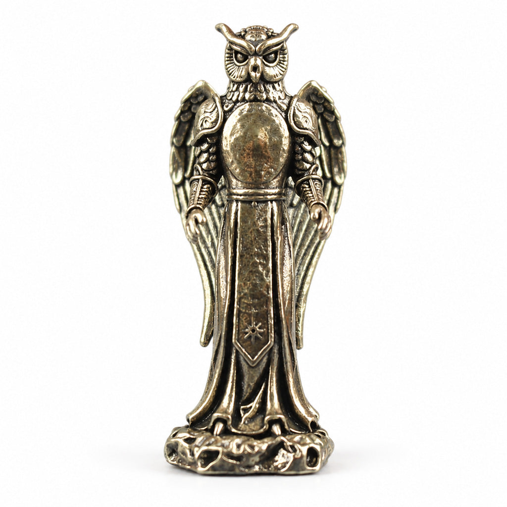 Handcrafted Solid Brass Guardian Angel Figurine - Protection, Peace & Blessing |  Amen Artisan