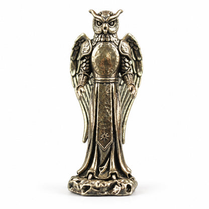 Handcrafted Solid Brass Guardian Angel Figurine - Protection, Peace & Blessing |  Amen Artisan