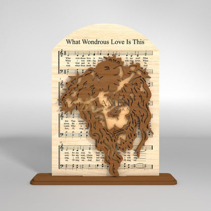 Easter Wooden Hymn Laser-Cut Figurine Amen Artisan