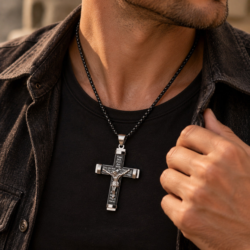 Fear Not Christian Crucifix Necklace | Amen Artisian