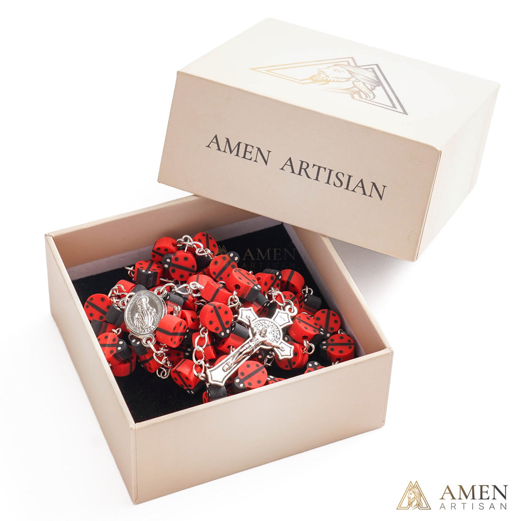 【Deal Today】Our Lady’s Ladybug Rosary |  Amen Artisan