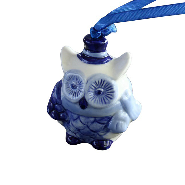 Delft Blue Ceramic Tabletop Ornament Amen Artisan