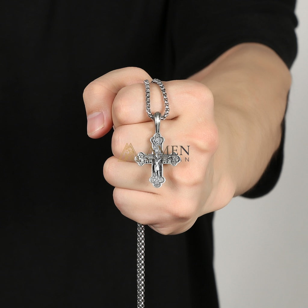 Orthodox Crucifix Pendant Necklace Amen Artisan