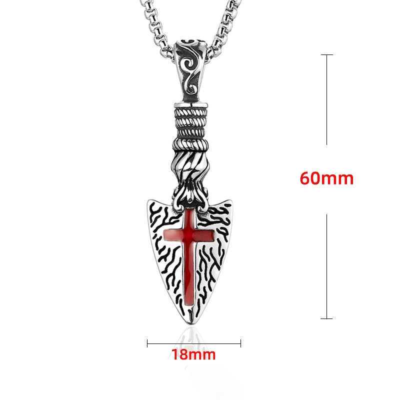Amen Artisan Vintage Carved Cross Oil Drop Craft Pendant