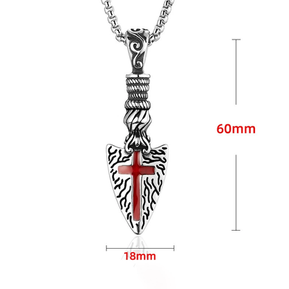 Amen Artisan Vintage Carved Cross Oil Drop Craft Pendant