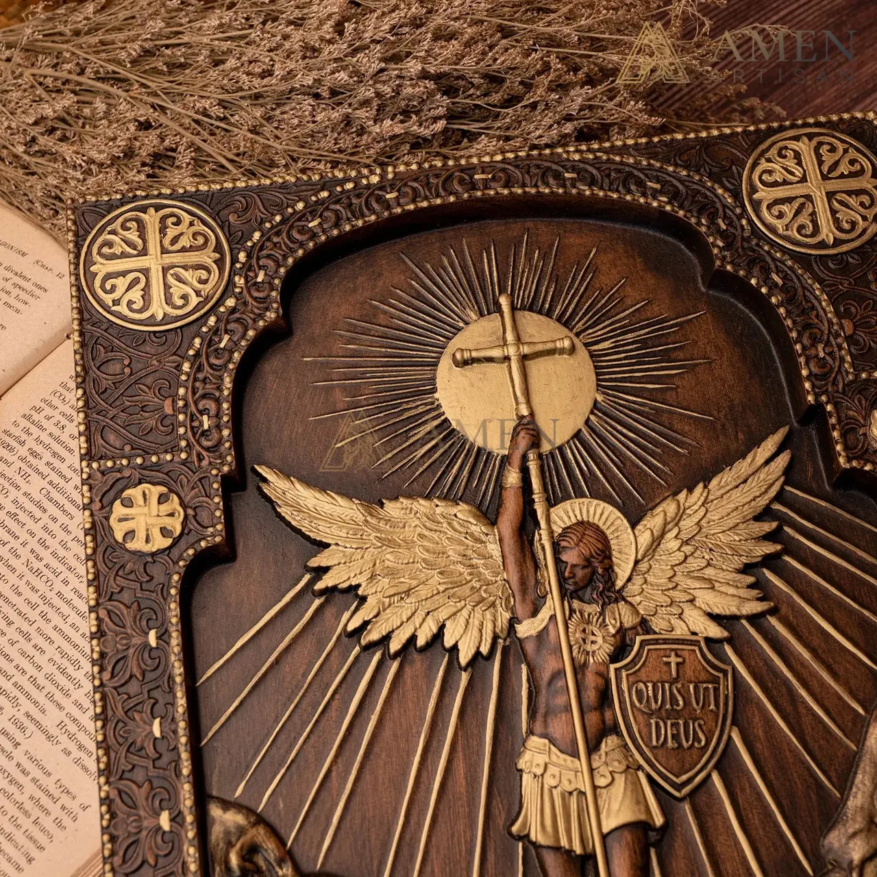 St Michael Wood Carving