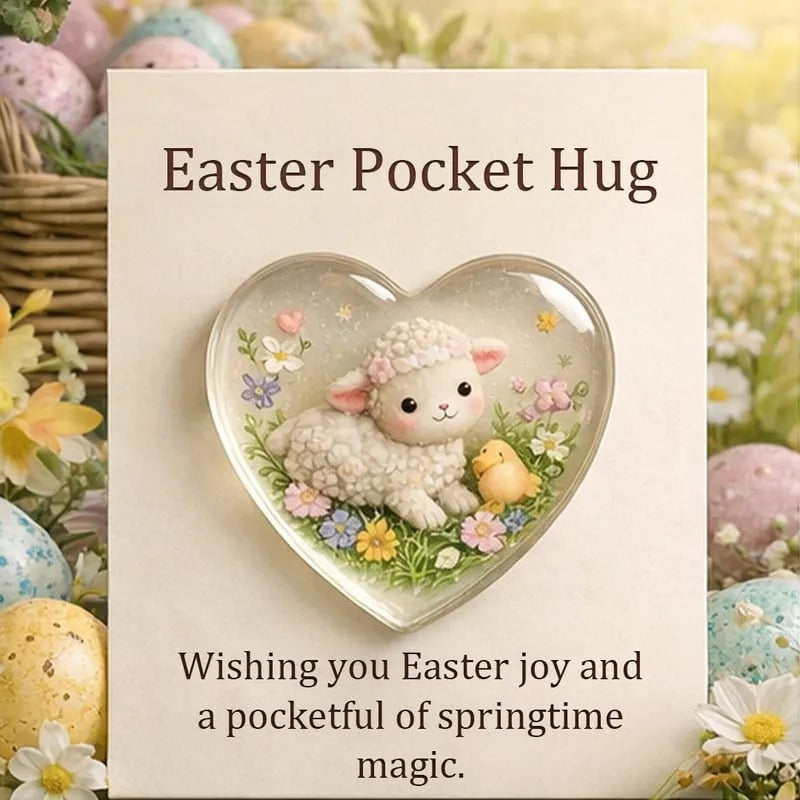 Easter Pocket Hug Mini Figurine  Amen Artisan