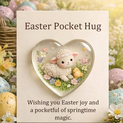 Easter Pocket Hug Mini Figurine  Amen Artisan