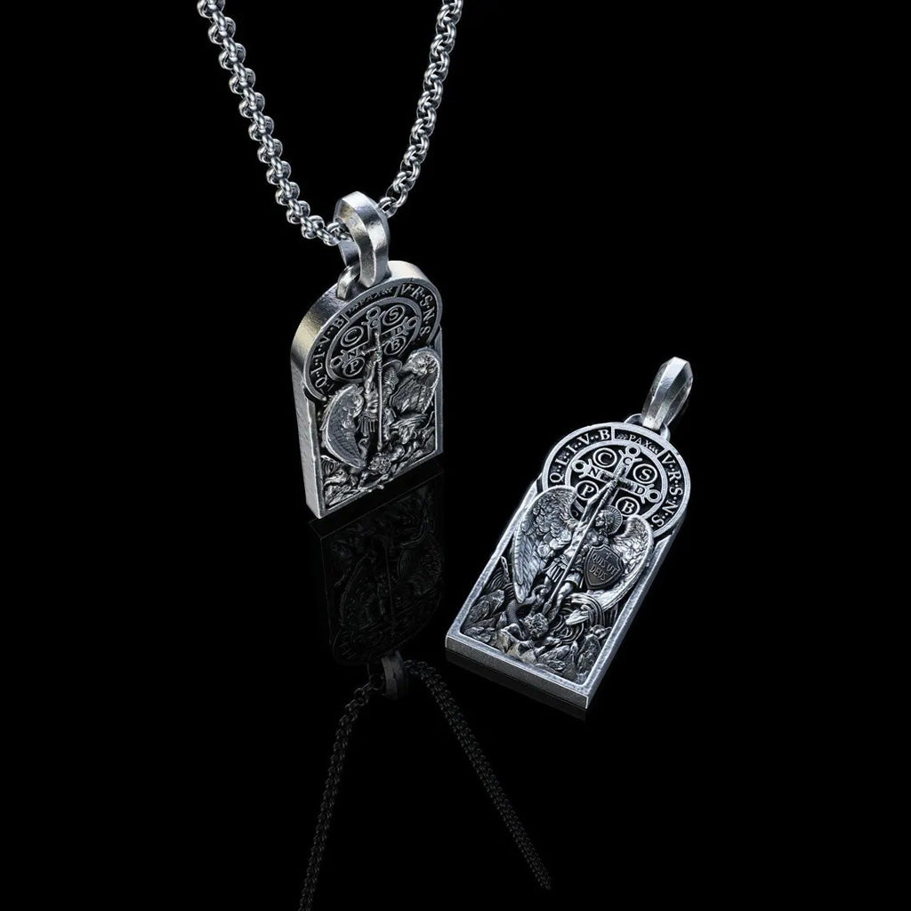 St. Michael & St. Benedict Medal Necklace