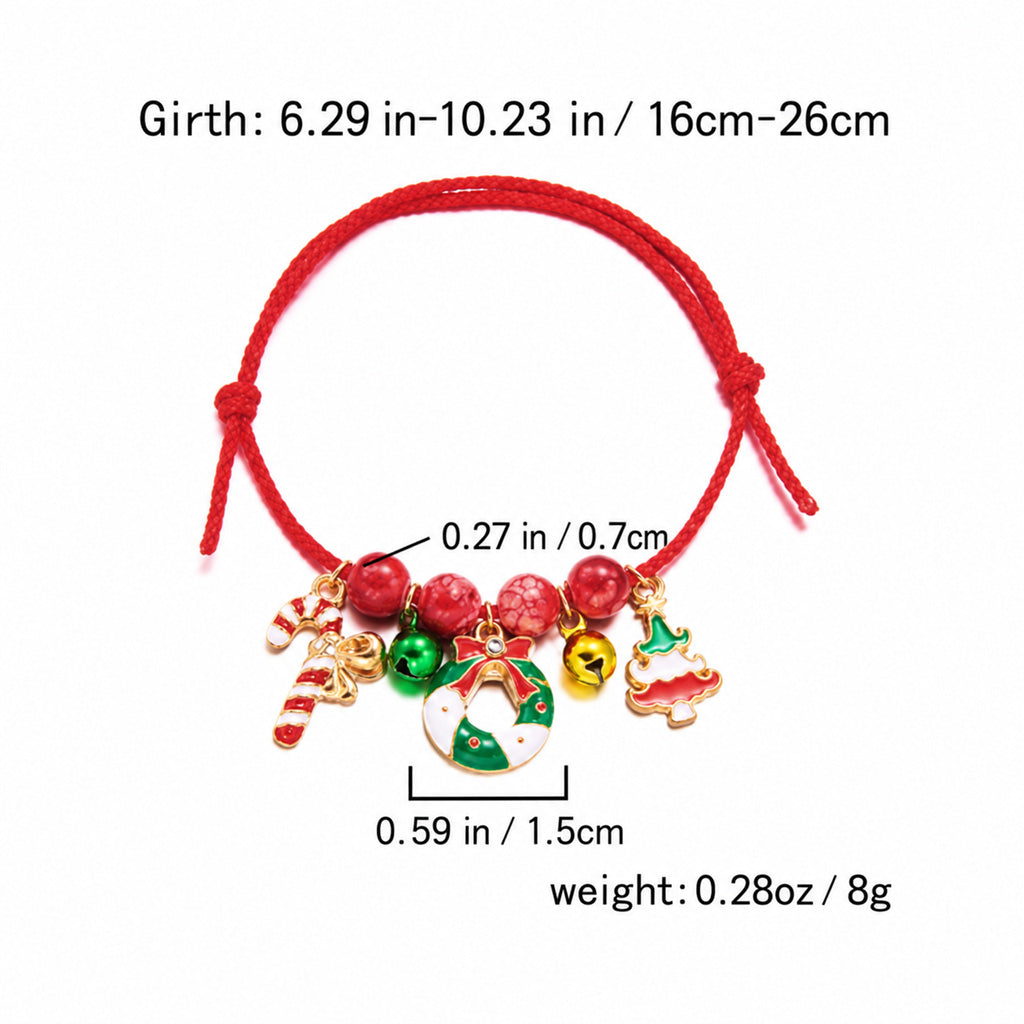 Adjustable Christmas Charm Bracelet