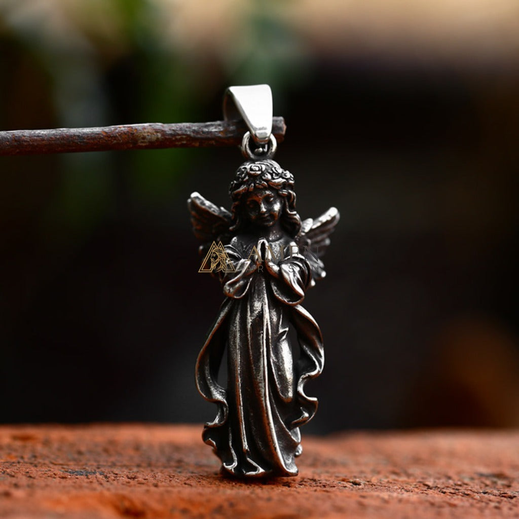 Angel Girl Pendant Necklace Amen Artisan