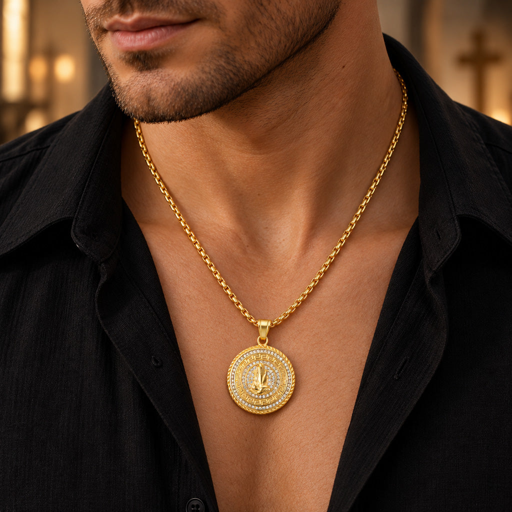 Praying Hands Pendant Necklace