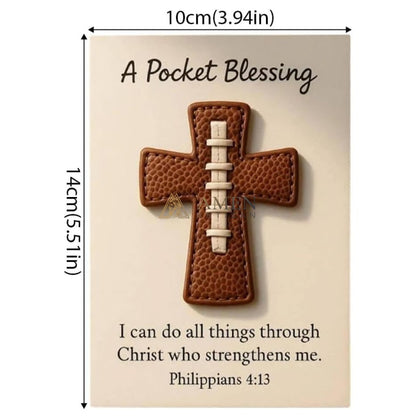 Handmade Leather Football Cross Sports Ornament