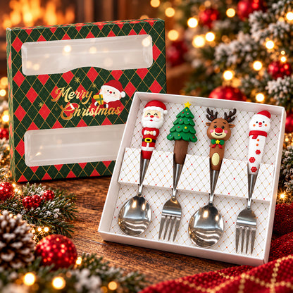 4-Piece Christmas Cutlery Set