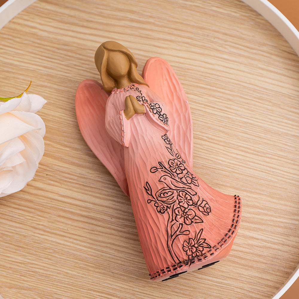 Blessing Angel Statue Ornament Guardian of Hope, Warmhearted Home Accent Amen Artisan