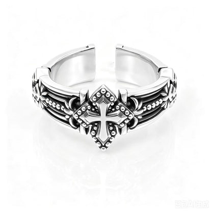 Adjustable Vintage Cross Ring