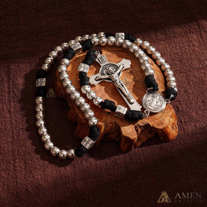 【Limited-Time 50% Off】Heavy Brass Saint Benedict Rosary – Built for Strength & Weight (~5oz)