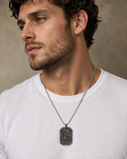 【DEAL TODAY】St. Michael the Archangel Guardian Medal Necklace - Amen Artisan