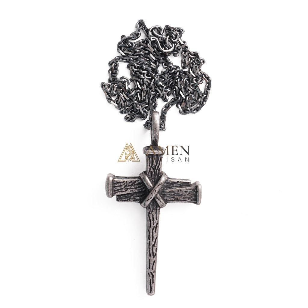 【Deal Today】Heavy Dragon Bone Chain Cross Necklace - Resilience, Faith & Sacred Protection |  Amen Artisan