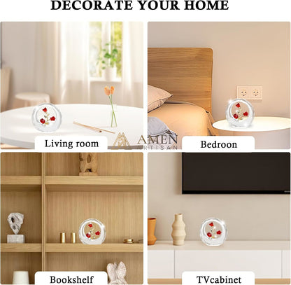 Crystal Rose Figurine Amen Artisan