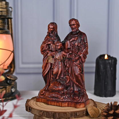 Holy Family Wood Carving