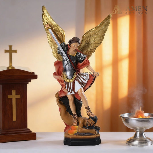 Saint Michael The Archangel Statue Amen Artisan