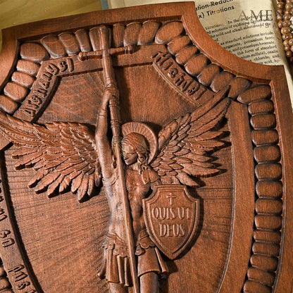 St Michael Wood Carving