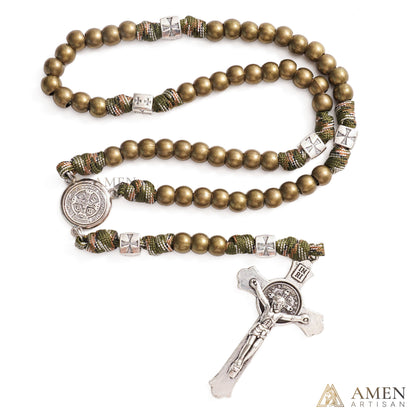 【Limited-Time 50% Off】Heavy Brass Saint Benedict Rosary – Built for Strength & Weight (~5oz)