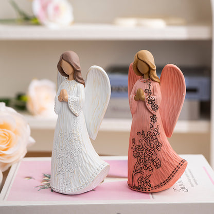 Blessing Angel Statue Ornament Guardian of Hope, Warmhearted Home Accent Amen Artisan