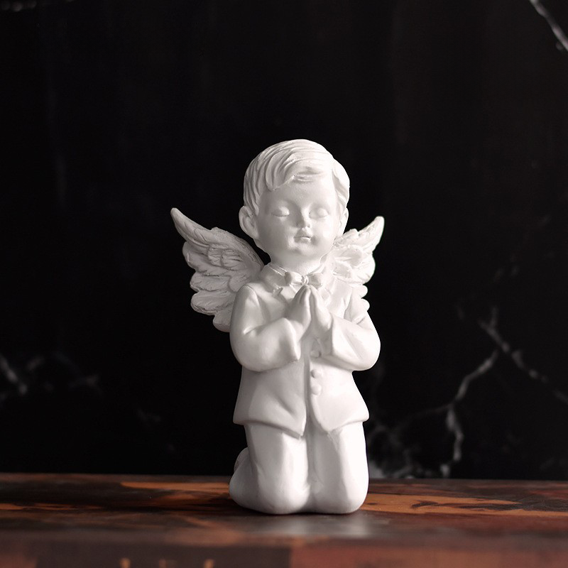 Vintage Fairy & Angel Sculpture | Whimsical Desktop Vignette, Miniature Enchantment