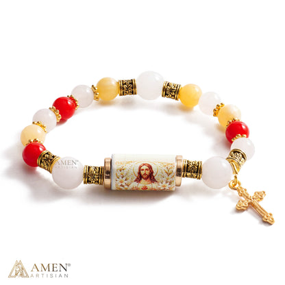 【DEAL TODAY】A Gentle Reminder of Grace — Natural Crystal Our Lady Bracelet