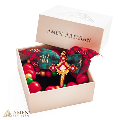 Christmas Rosary-Inspired Hanging Ornament