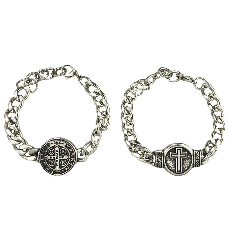 St. Benedict Medal Curb Chain Bracelet