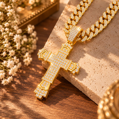 Statement Cross Pendant Necklace