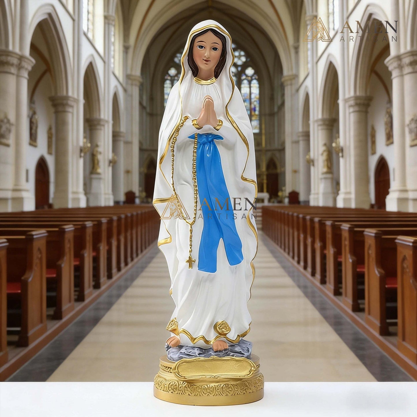 Our Lady of Lourdes Statue Amen Artisan