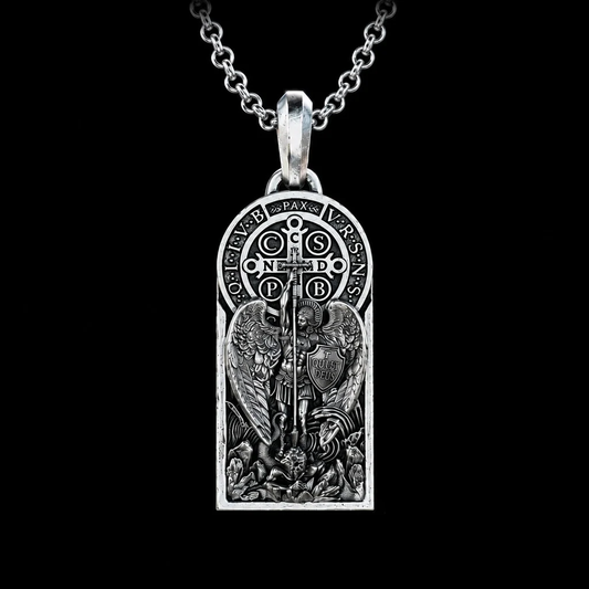 St. Michael & St. Benedict Medal Necklace