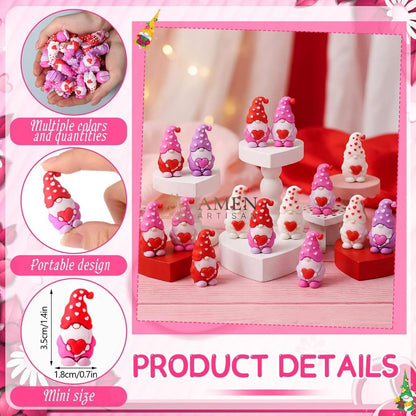 Valentine's Day Mini Gnome Heart Ornaments Amen Artisan