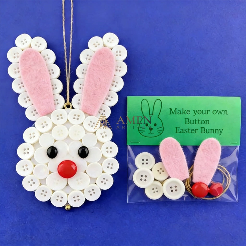 Easter DIY Button Pocket Hug Charm Kit Amen Artisan