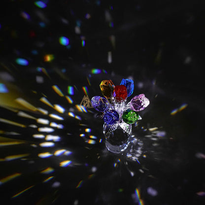 Crystal Colored Rose Figurine  Amen Artisan