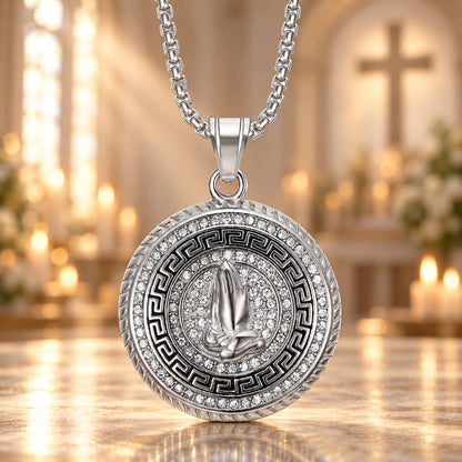 【DEAL TODAY】Praying Hands Pendant Necklace