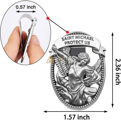 St Michael Medal Car Clip Amen Artisan