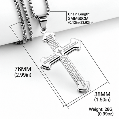 Lord’s Prayer Cross Pendant