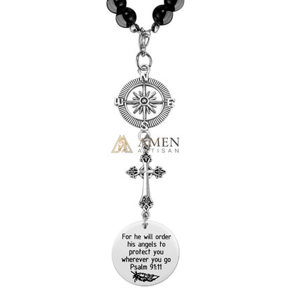 Cross Scripture Protection Car Charm Amen Artisan