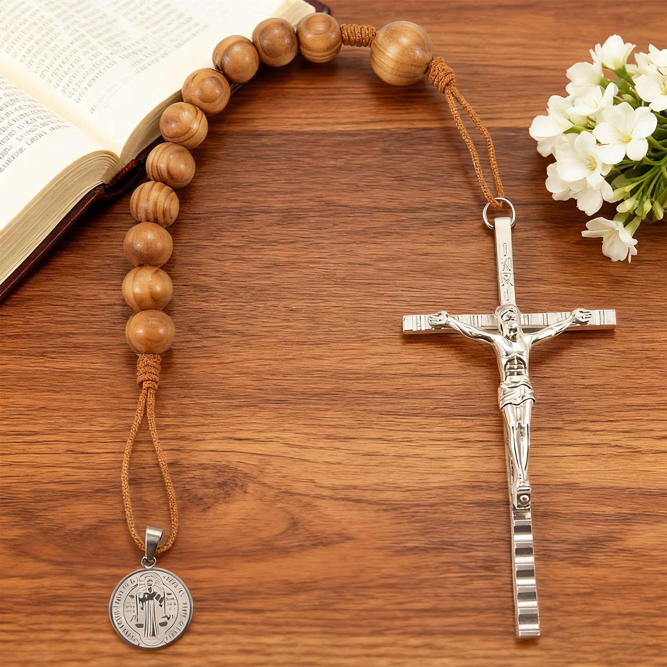 St. Benedict Crucifix Rosary Amen Artisan