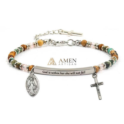 crucifix and Miraculous Medal Bracelet