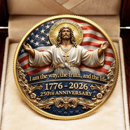 America 250th Anniversary Jesus Commemorative Coin Amen Artisan