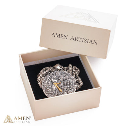 Carry a Powerful Reminder of Faith & Protection — St. Michael Sword Necklace