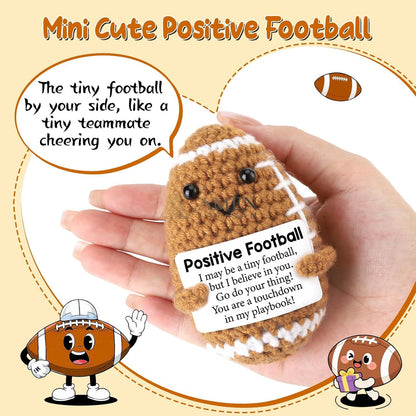 Hand-Knit Positive Football Plush Doll