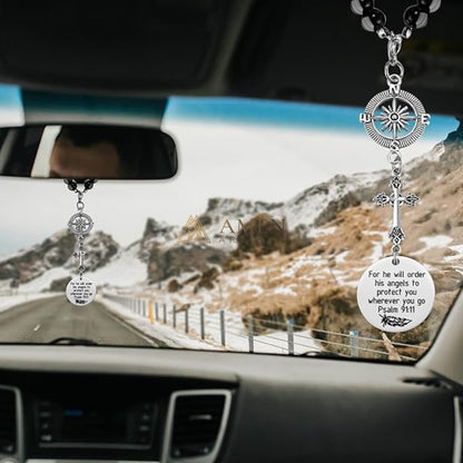 Cross Scripture Protection Car Charm Amen Artisan