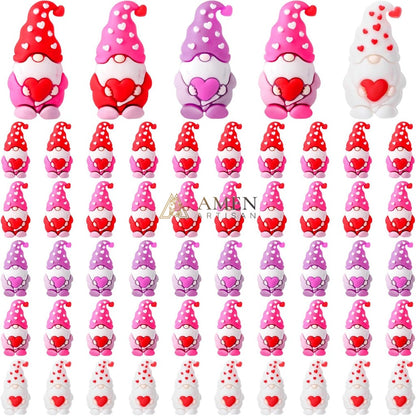 Valentine's Day Mini Gnome Heart Ornaments Amen Artisan